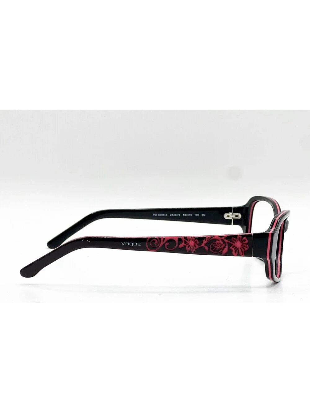 Vogue VO 5088-S 2439/73 Black Pink Authentic Eyeglass Frames 55-16